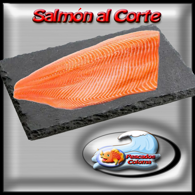 Salmón al corte de 200 a 250 grs. El filete