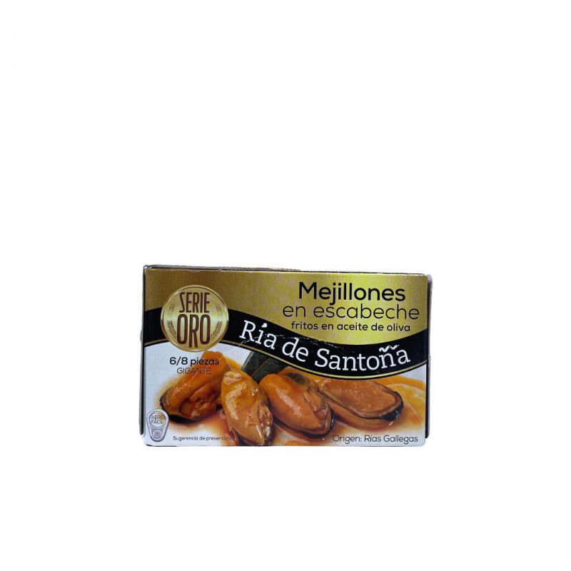 MEJILLONES ESCABECHE 6/8 SERIE ORO RIA DE SANTOÑA